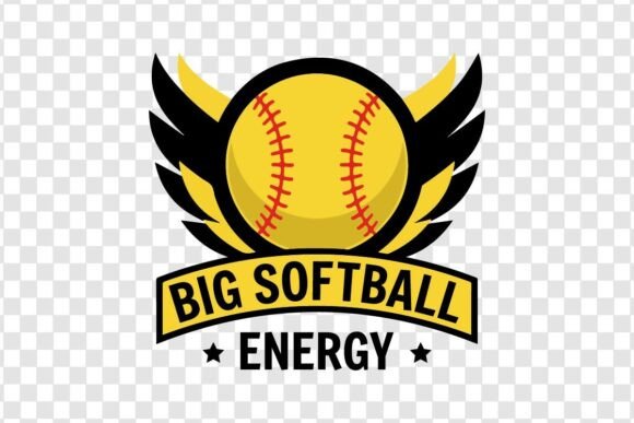Big Softball Energy Mom Embroidery Design