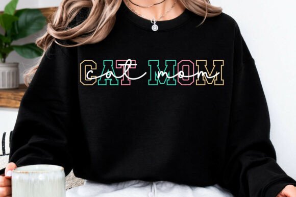 Cat Mom Shirt Gift SVG for Cat Mom PNG