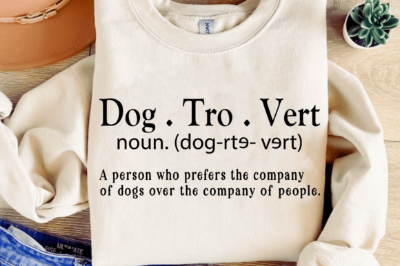Dogtrovert Definition SVG, Dog Mom Png
