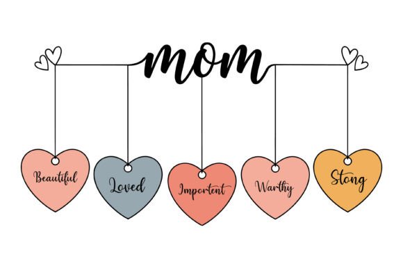 Mom Heart Tags SVG Bundle