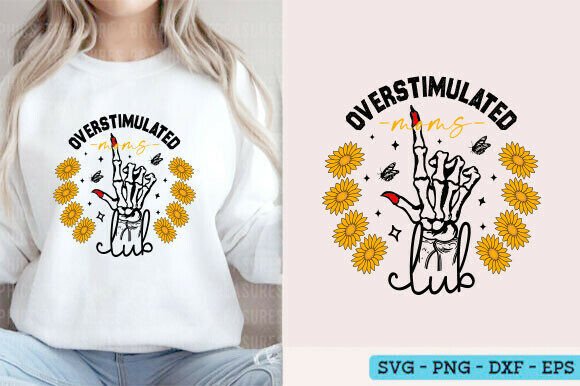 Overstimulated Moms Club SVG, Trendy Mom