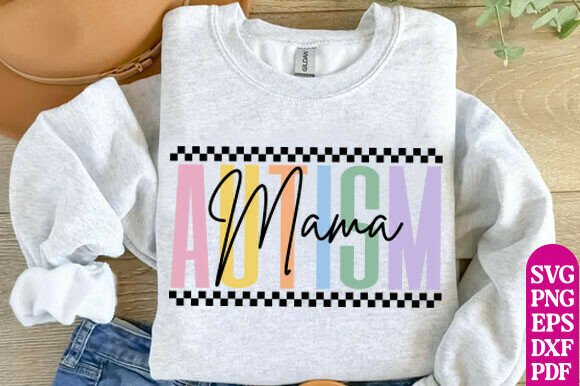Pastel Autism Mama PNG SVG